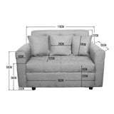 LESTER 2-Seater Fabric Sofa Affordahome